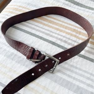 Mens brown leather‎ belt 34